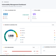 VulnFlow dashboard görünümü